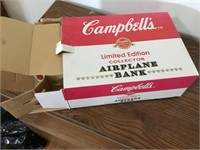 Campbell airplane bank in box