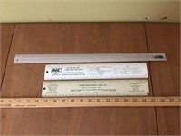 Seed and 1948 Dunnell, MN metal rulers