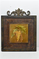 God Grapes Metal Hanging Wall Art w/Scrolly Top