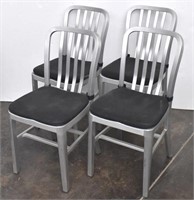 (4) Crate & Barrel Aluminum Chairs w/
