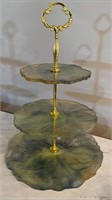 3 tier dessert stand sizes 6, 8, and 10 inch resin
