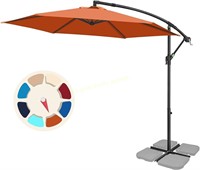 10 Ft Offset Patio Umbrella Coral Red $199 R