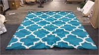 Blue And White Rug 7’ 10” X 9’ 10” $449 Retail