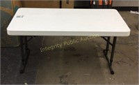 Lifetime Plastic Folding Table White 2’ W X 5’ L