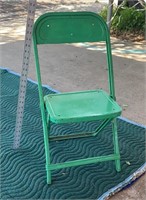 Vintage small metal folding children's chair