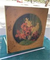 Vintage Floral design wooden folding table
