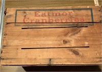 Eatmor cranberry wooden crate