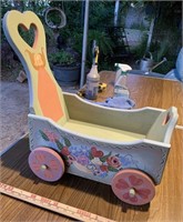 Handmade & handpainted doll carriage