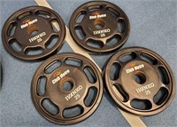 Ivanco 25lbs. Rubber Coated, Olympic Plates