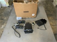 Box of Motorola PM1500 radio and parts