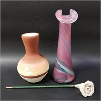 Tim Sioux Small Native Vase + Hand Blown Vase