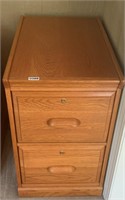 Two drawer file cabinet.