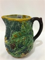 Majolica Pitcher (7 Inches Tall)