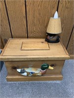 Duck Storage box and lamp.