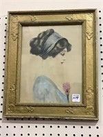 Framed Drawing of Ladies Portrait