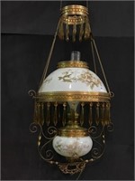Hanging Victorian Electrified Lamp