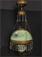 Hanging Victorian Electrified Lamp w/