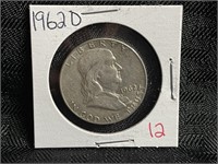 1962D BENJAMIN FRANKLIN HALF DOLLAR