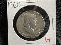 1960 BENJAMIN FRANKLIN HALF DOLLAR