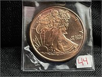 ONE OUNCE WALKING LIBERTY COPPER ROUND