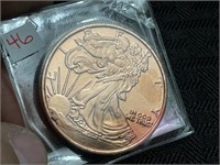 ONE OUNCE WALKING LIBERTY COPPER ROUND