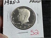 1985S KENNEDY HALF DOLLAR PROOF