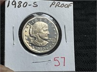 1980S SUSAN B ANTHONY PROOF DOLLAR