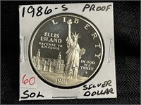 1986 STATUE OF LIBERTY COMMEMORATIVE SILVER $1