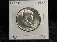 1948 FRANKLIN HALF DOLLAR BU