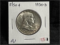 1950D FRANKLIN HALF DOLLAR BU