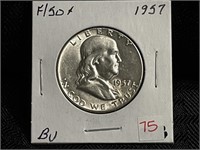 1957 FRANKLIN HALF DOLLAR BU