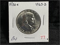 1963D FRANKLIN HALF DOLLAR BU