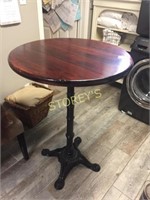 30" Bar Top Table w/ Cast Iron Base