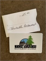 Towpath Restaurant $25 Gift Certificate