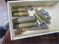 Box of Lg. Brass Shell Casings & Slugs