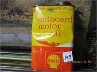 Shell Outboard Motor Oil Can