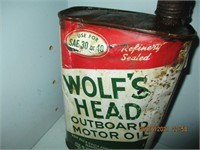 Wolf's Head Outboard Motor Oil Can