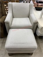 BEIGE OCCASIONAL CHAIR WITH OTTOMAN  MSRP $459.00