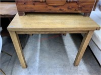 OAK FOLDING TOP CRAFT OR SEWING TABLE