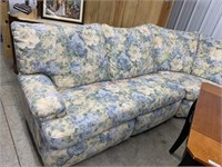 BLUE AND YELLOW FLORAL SECTIONAL SOFA