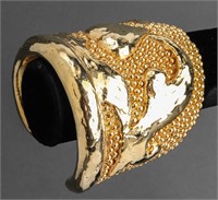 Christian Lacroix Gold-Tone Heart Cuff Bracelet
