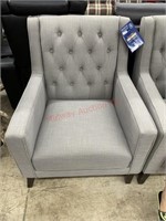 GREY BUTTON TUFTED ACCENT CHAIR MSRP $349.00