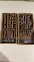 Primitive drill bits original wooden box