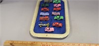 Tray of Vintage Cast Mini Toy Cars