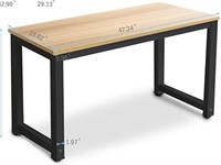 TribeSigns Modern Computer Desk - Black Metal/Wood