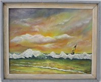 D. Tymeson, "Florida Wind Surfer", Oil on Canvas