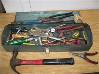 Metal Toolbox with Misc. Hand Tools