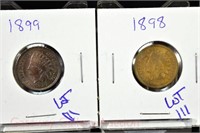 (2) Indian Head cents: