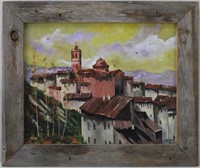 Tymeson, "Adobe Village", Signed Oil on Canvas