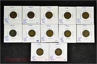 (12) Indian Head cents: